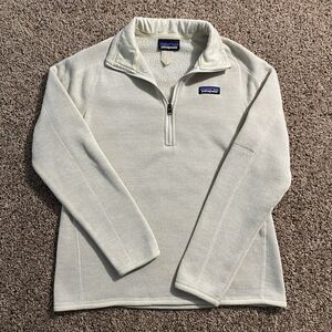 Patagonia Cream Quarter-Zip Sweatshirt